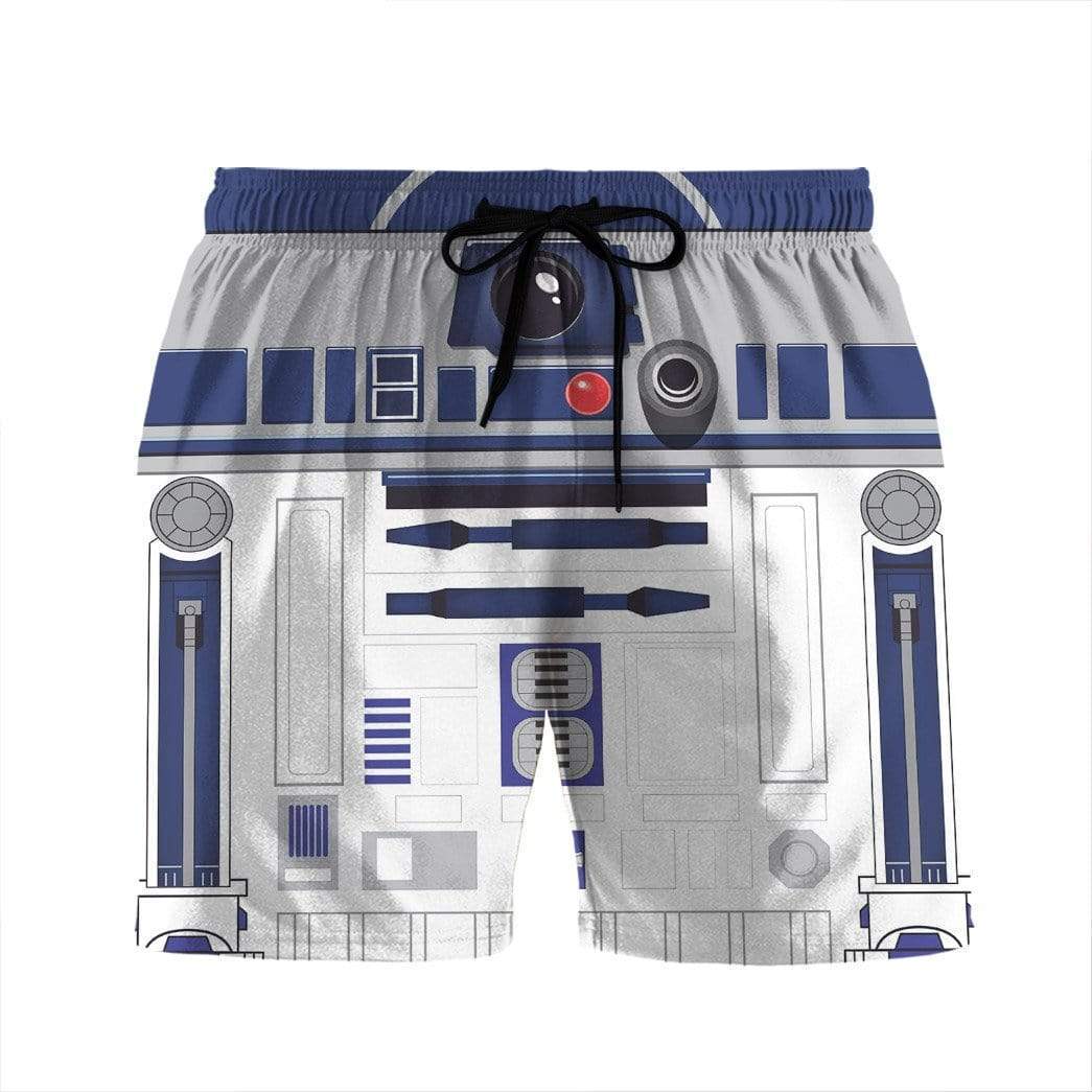 Starwars Shorts Starwars Droid R2-D2 Costume Beach Shorts Blue White