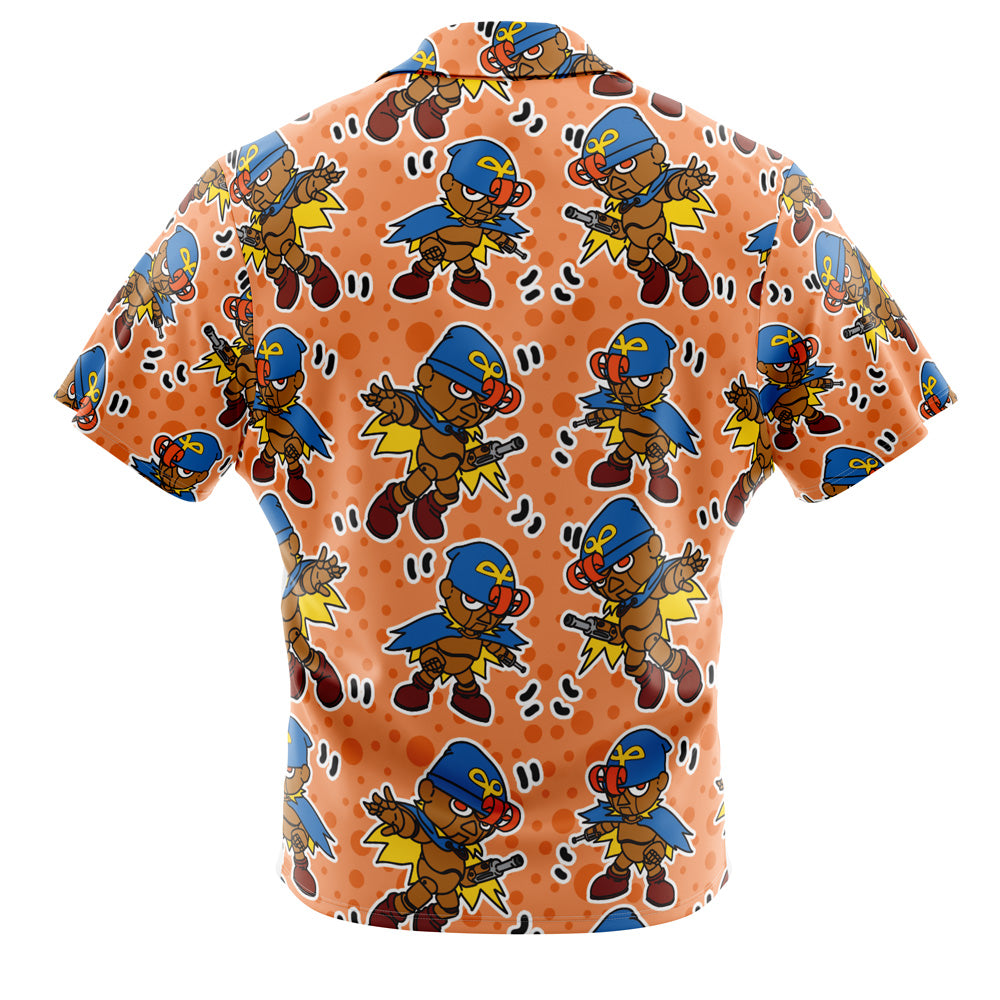 Geno Super Mario Bros Button Up Hawaiian Shirt