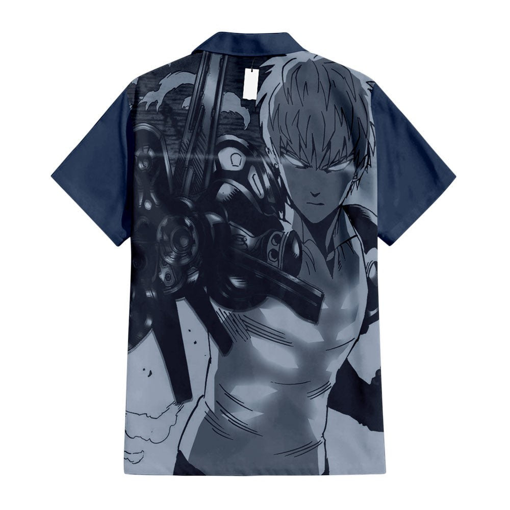 NoClaws One Punch Man Hawaii Shirt Genos S Glass Hero Aloha Shirt Gray Unisex