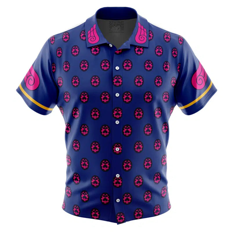 Giorno Giovanna Manga Jojo’s Bizarre Adventure Button Up Hawaiian Shirt
