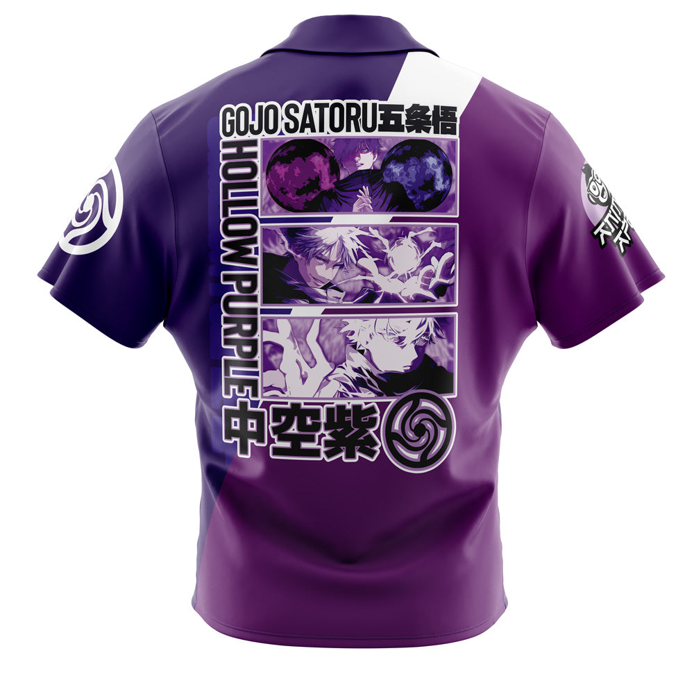 Gojo Satoru Hollow Purple Jujutsu Kaisen Button Up Hawaiian Shirt
