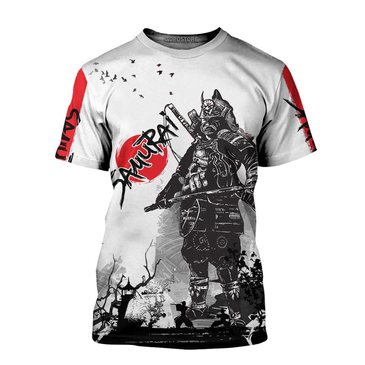 Gifury Japan T-shirt Japanese Samurai Art Black White T-shirt Japan Hoodie Apparel 2023