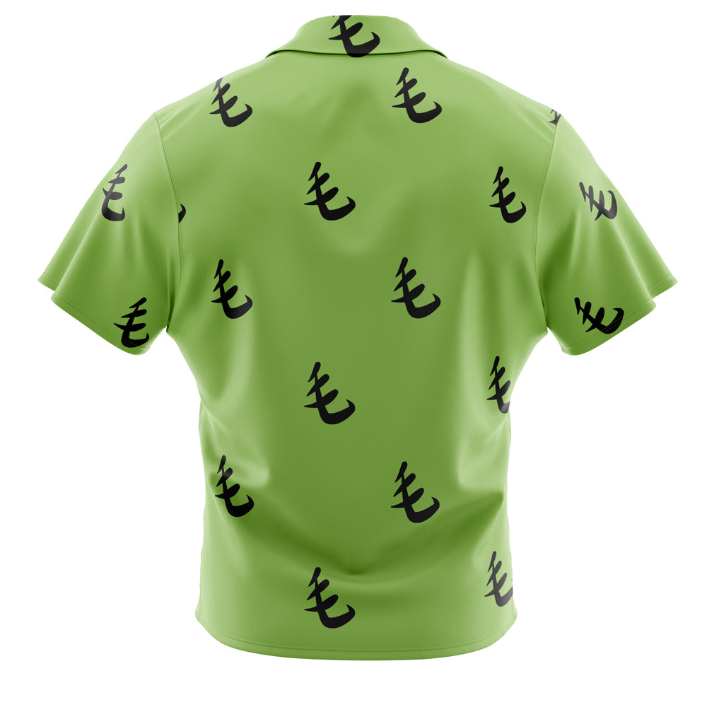 Green Pattern Saitama One Punch Man Button Up Hawaiian Shirt