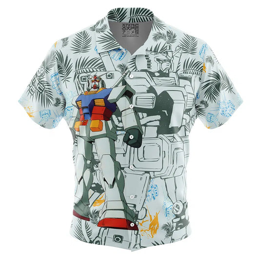 Gundam Mobile Suit Button Up Hawaiian Shirt
