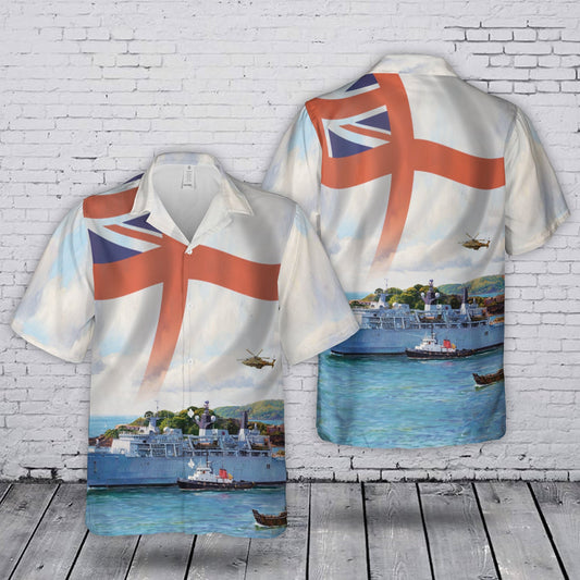 HMS Albion (L14) Royal Navy Hawaiian Shirt