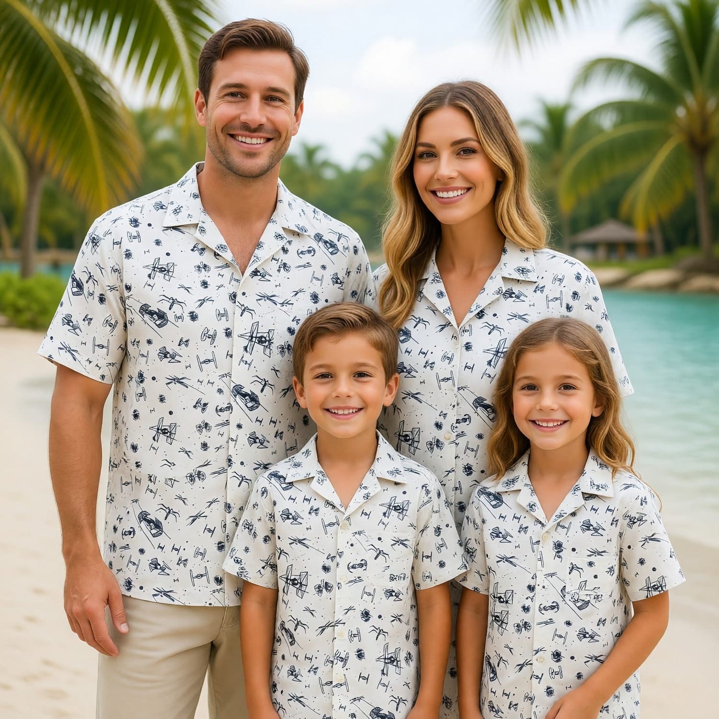 Galactic Spaceship Hawaiian Shirt - Galactic Fleet Pattern Apparel - HW06NBTJ3