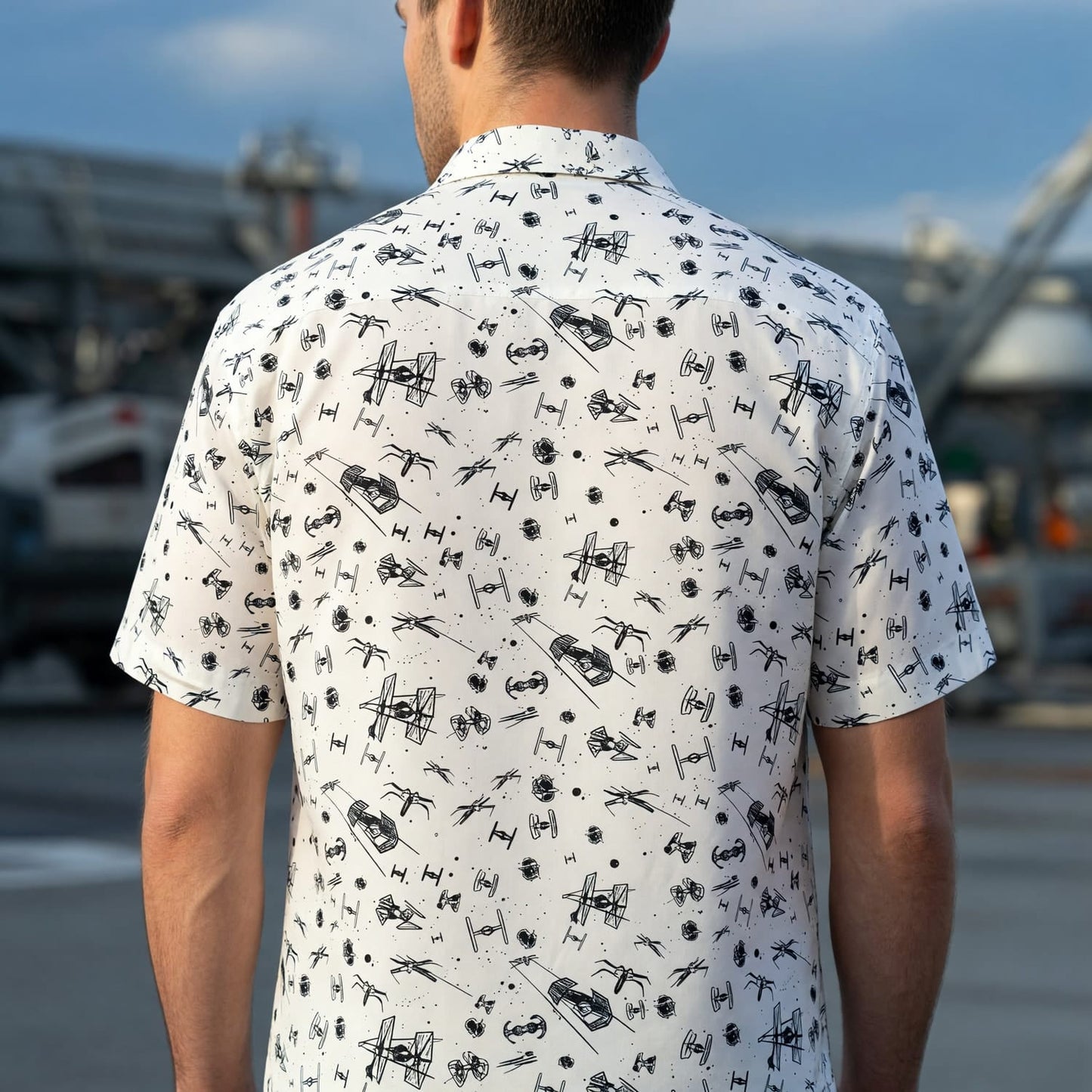 Galactic Spaceship Hawaiian Shirt - Galactic Fleet Pattern Apparel - HW06NBTJ3