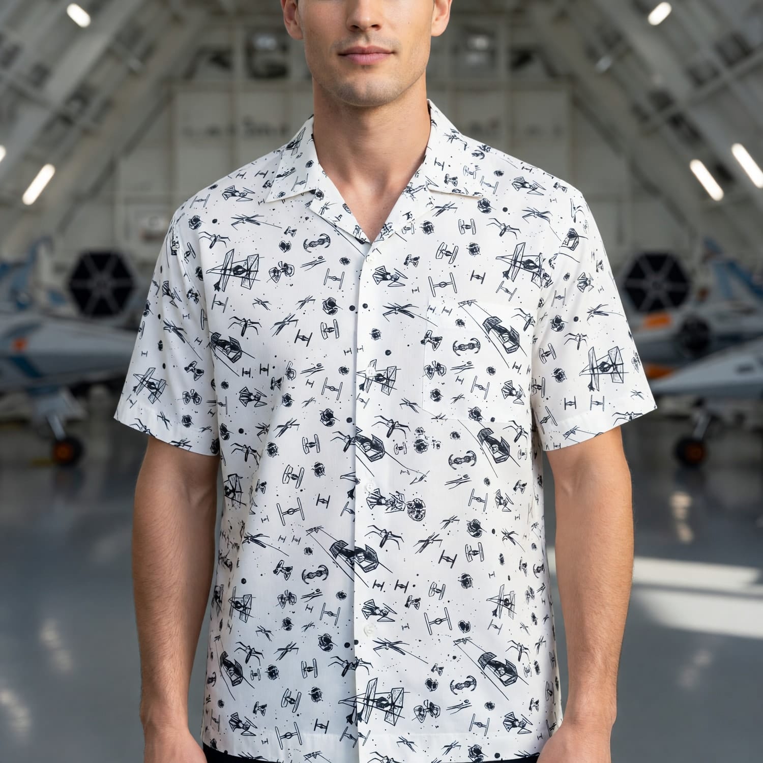 Galactic Spaceship Hawaiian Shirt - Galactic Fleet Pattern Apparel - HW06NBTJ3