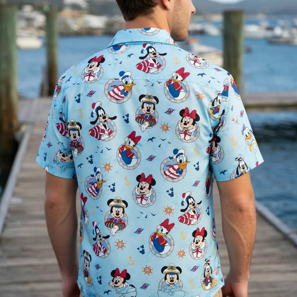 Cruise Vacation Mouse Duck Lady Duck Silly Dog Hawaiian Shirt - HW1I1UAY2