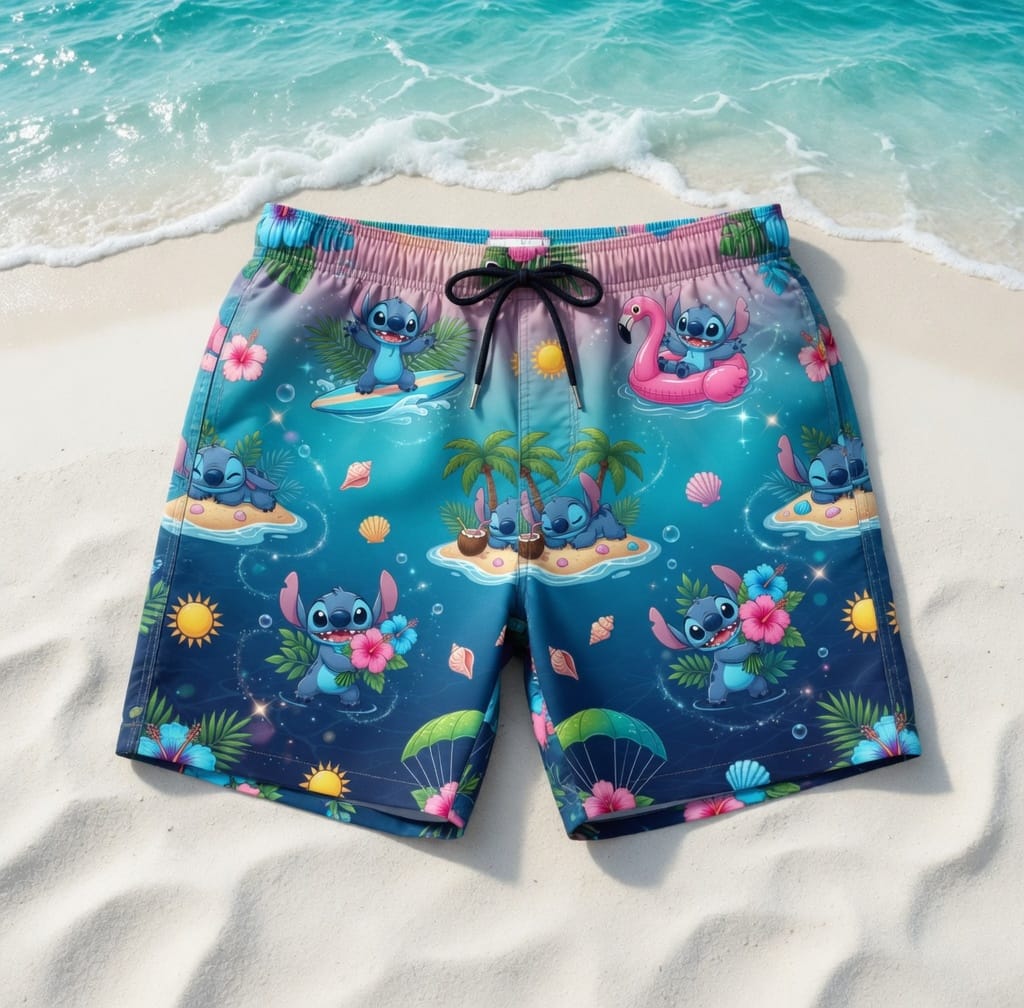 Blue Alien Premium Hawaiian Shirt - Flamingo Ocean Glow - HW1R0VE001