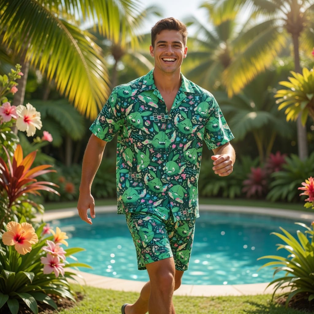 Seed Monster Premium Hawaiian Shirt - Grass Type Monster Aloha - HW3ENQ8001