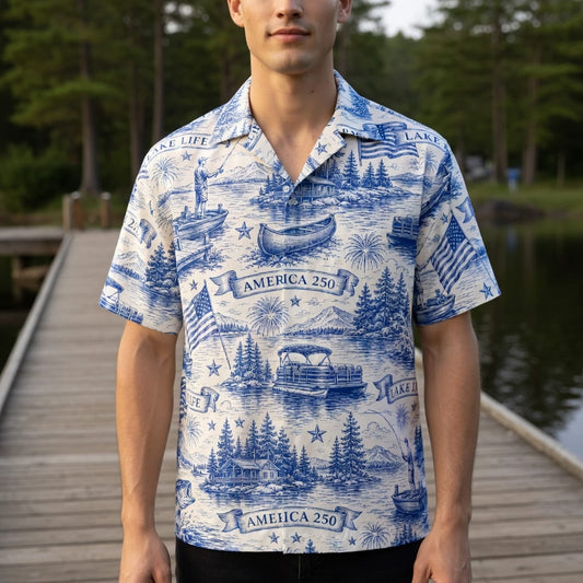 America 250 Lake Life Premium Hawaiian Shirt - Patriotic Apparel - HW3QYKF001