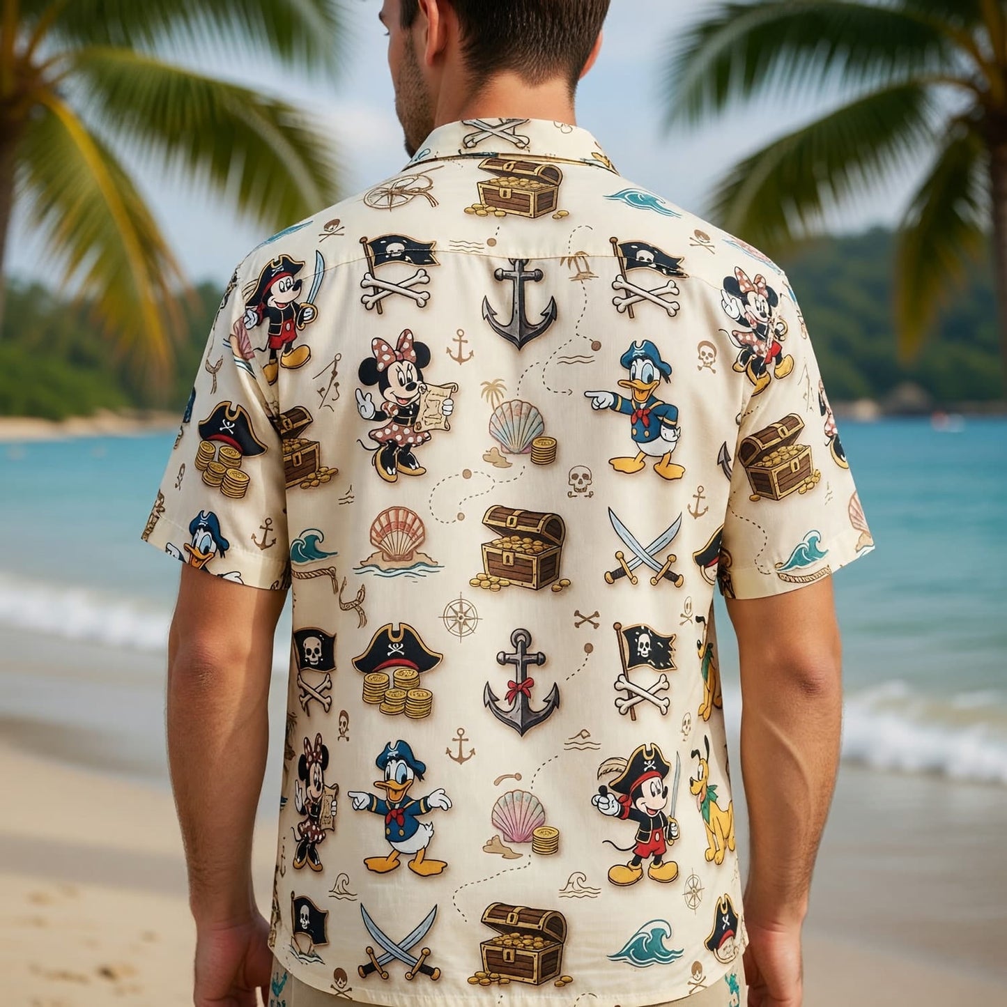 Pirate Hawaiian Shirt - Mouse Adventure Pattern - HW49O3XVC