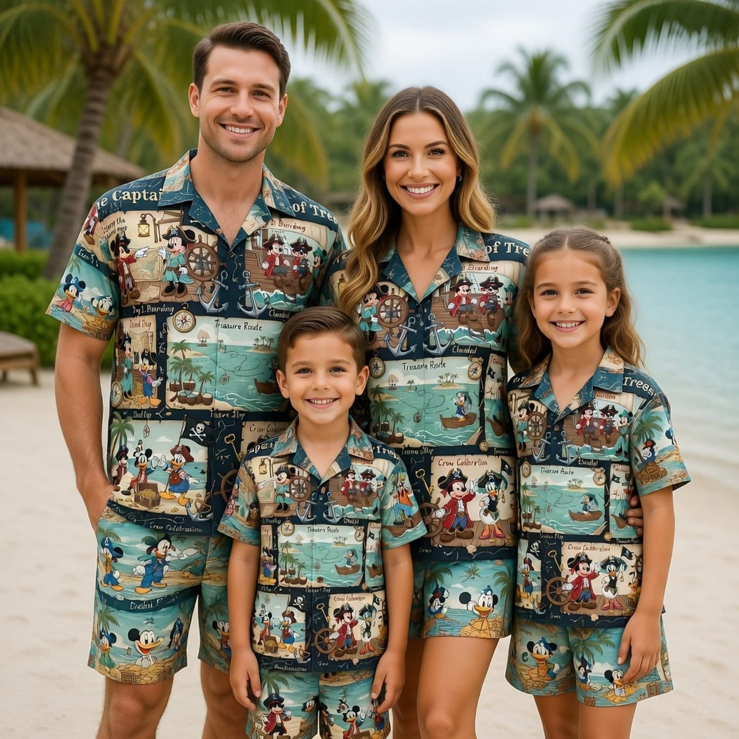 Pirate Mouse Hawaiian Shirt - Treasure Adventure Map - HW4XNJONE