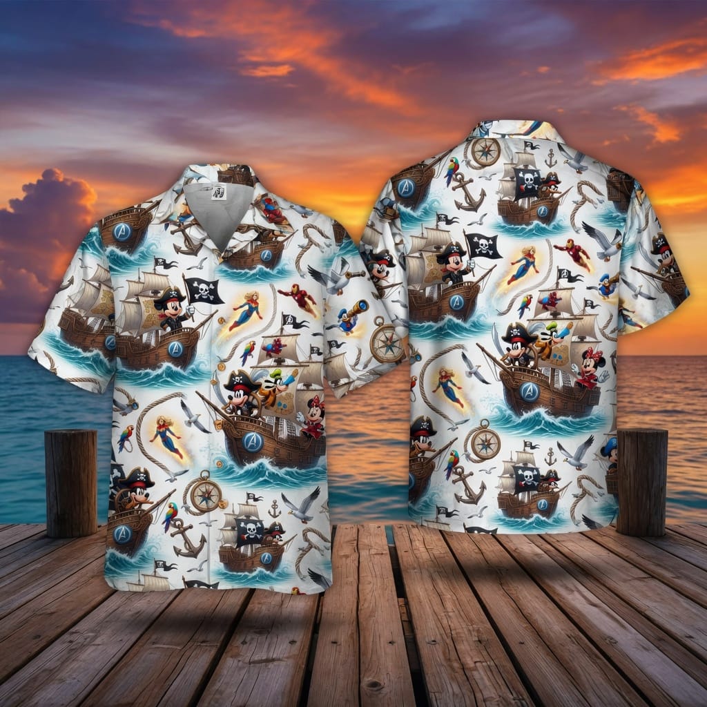 Mouse Pirate Premium Hawaiian Shirt - Men's - HW68A9N001