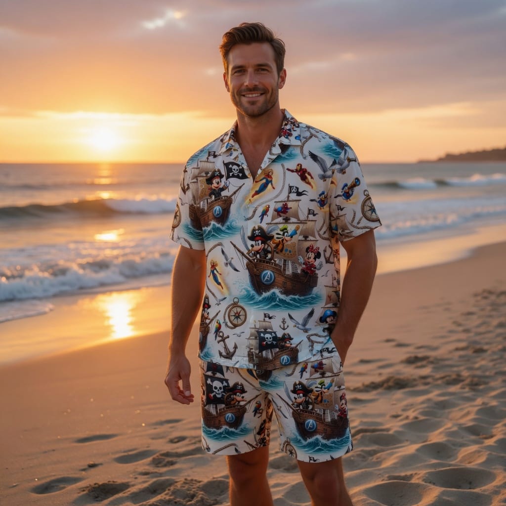 Mouse Pirate Premium Hawaiian Shirt - Men's - HW68A9N001