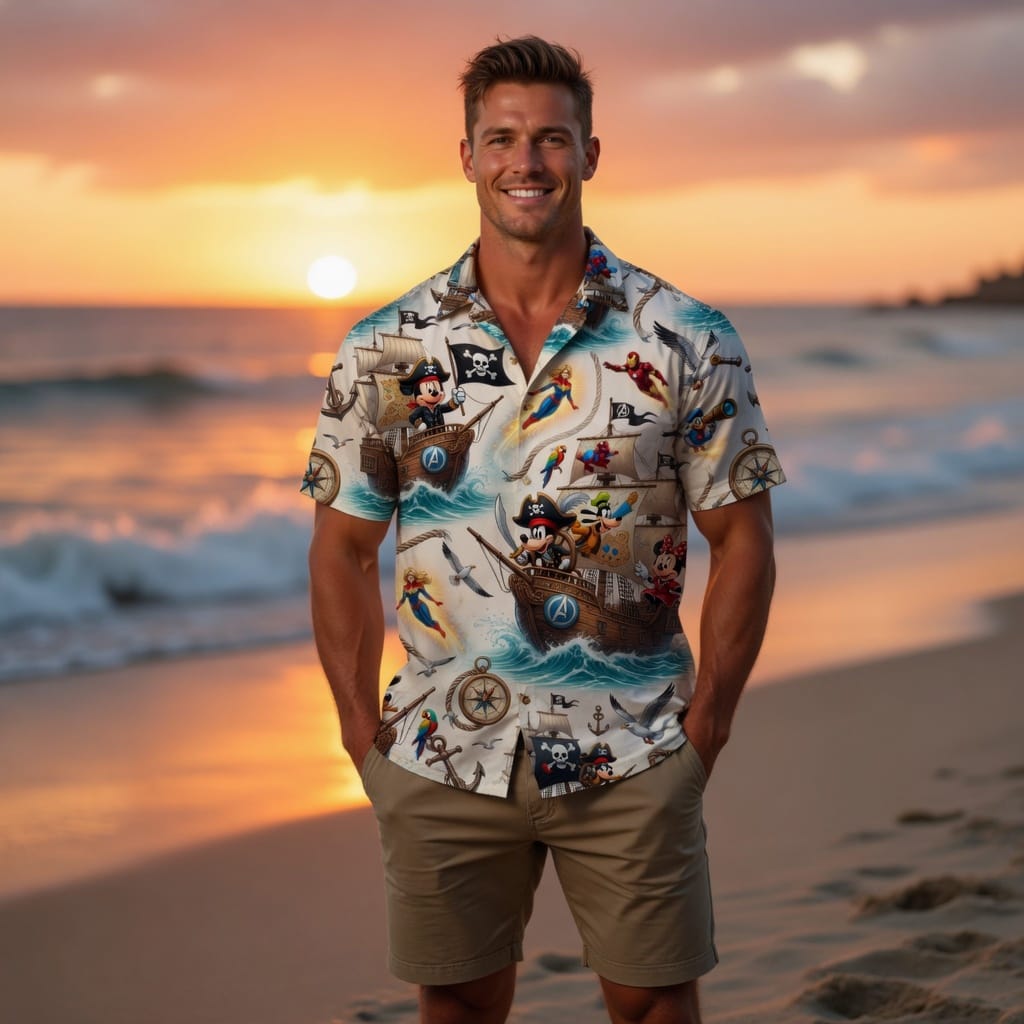 Mouse Pirate Premium Hawaiian Shirt - Men's - HW68A9N001