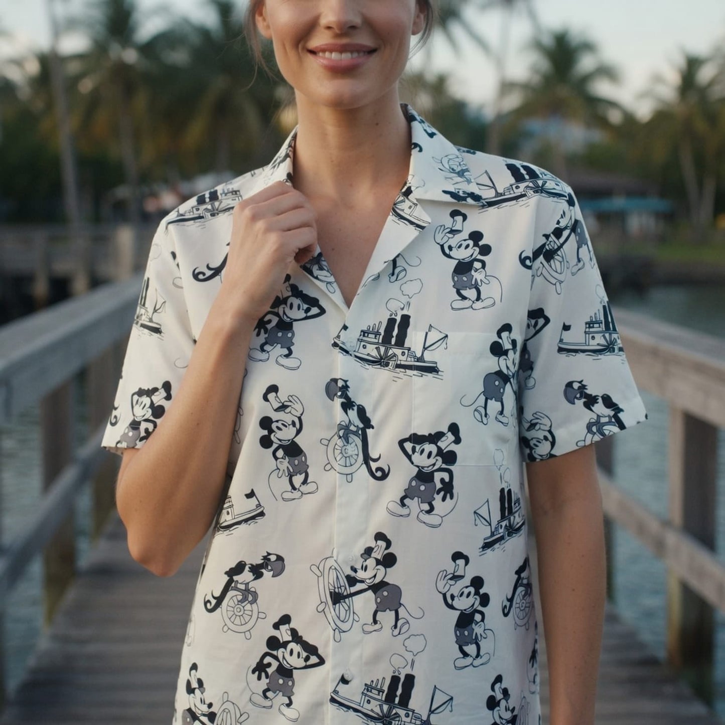 Vintage Steamboat Mouse Hawaiian Shirt - Vintage Sailor Print - HW6IBKYQQ