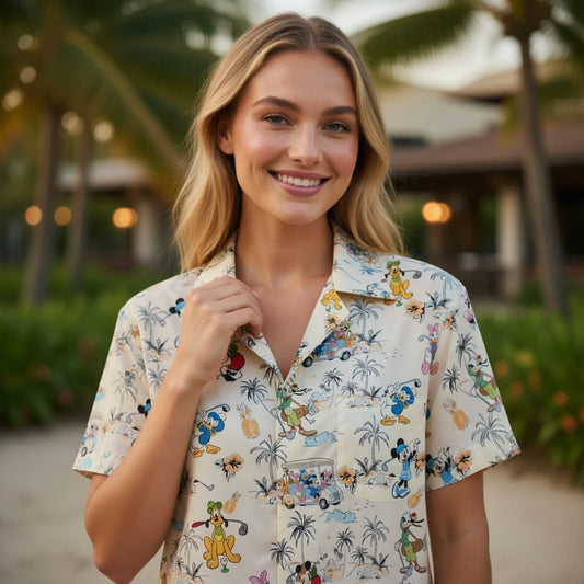 Golf Vacation Hawaiian Shirt - Mouse & Friends Tropica - HW8KV0XY8