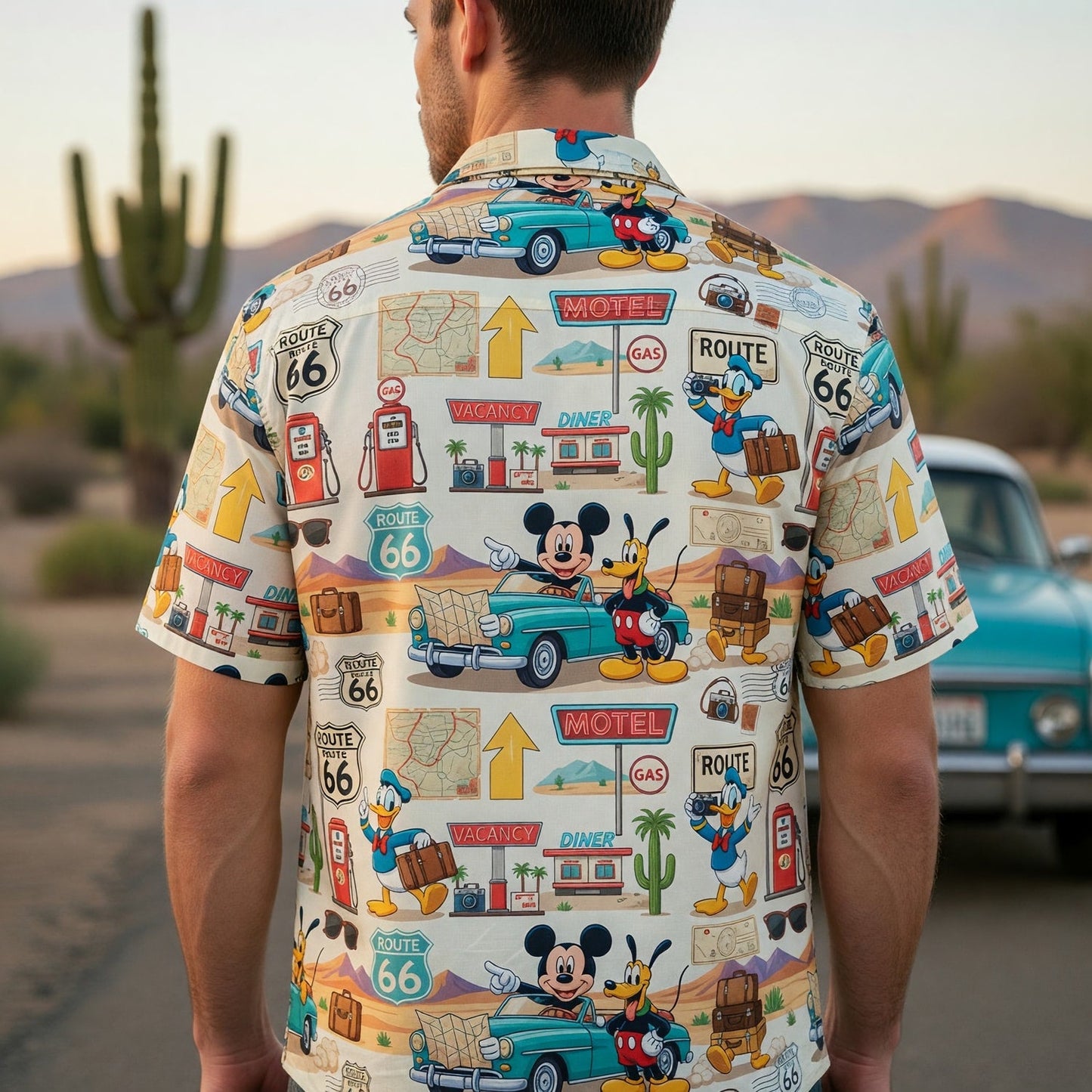 Mouse Route 66 Hawaiian Shirt - Vintage Road Trip Apparel - HW9CSO2RB