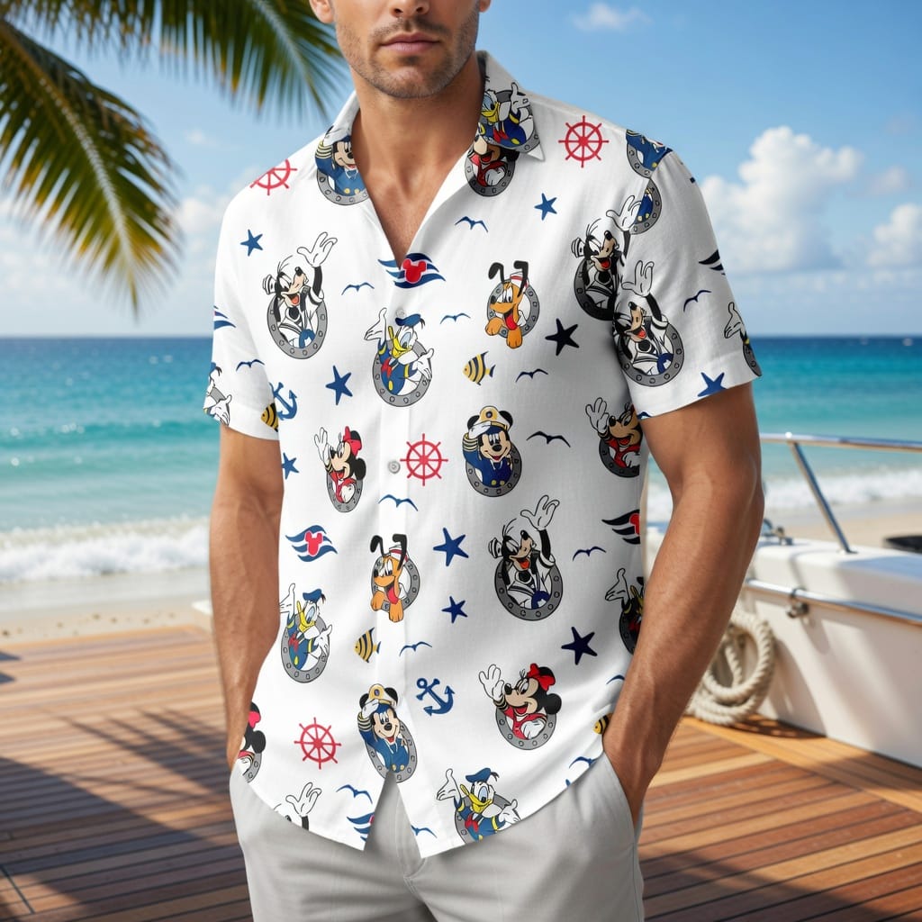 Mouse And Co Cruise Premium Hawaiian Shirt/Short,Summer Gift For Him, Cruise Gift - HW9ESKR001