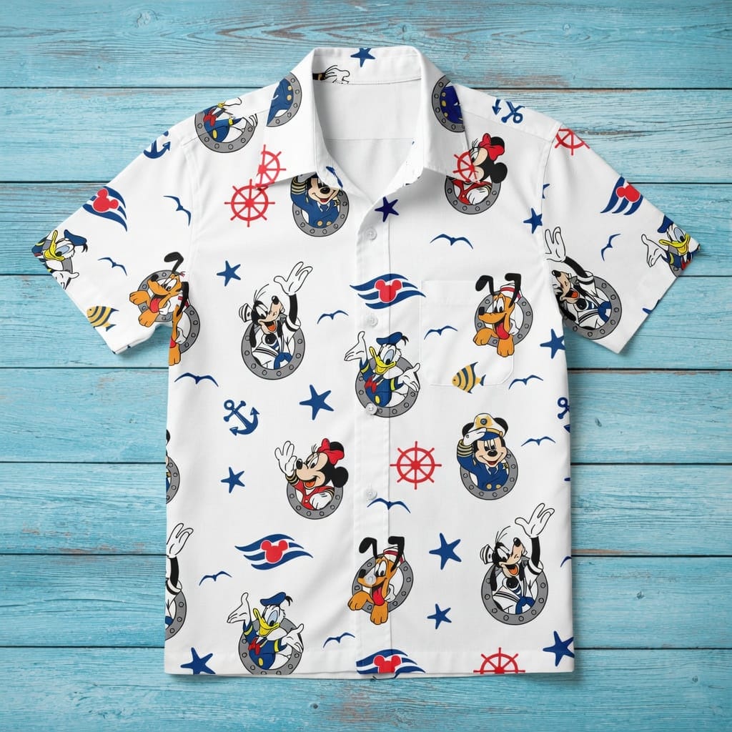 Mouse And Co Cruise Premium Hawaiian Shirt/Short,Summer Gift For Him, Cruise Gift - HW9ESKR001