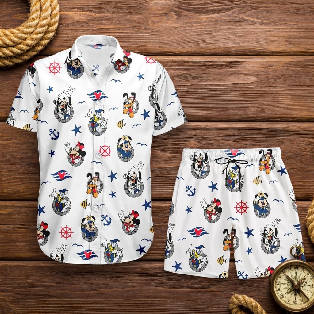Mouse And Co Cruise Premium Hawaiian Shirt/Short,Summer Gift For Him, Cruise Gift - HW9ESKR001