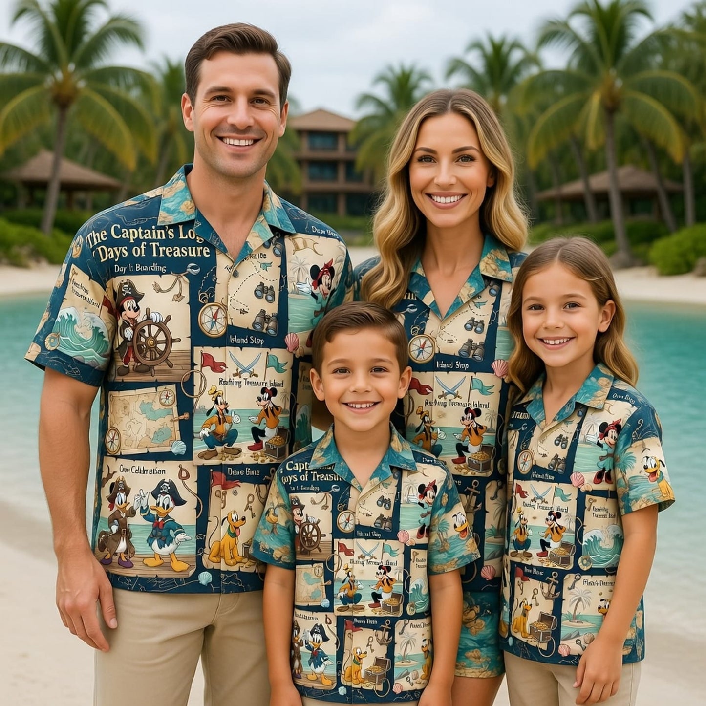 Pirate Mouse Hawaiian Shirt - Treasure Island Cartoon Beachwear - HWALT8U7N