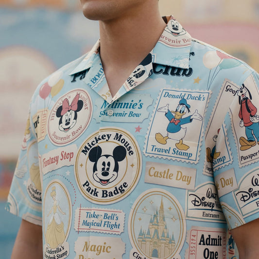 Theme Park Hopper Hawaiian Shirt - Vintage Passport Club - HWAST2JOA