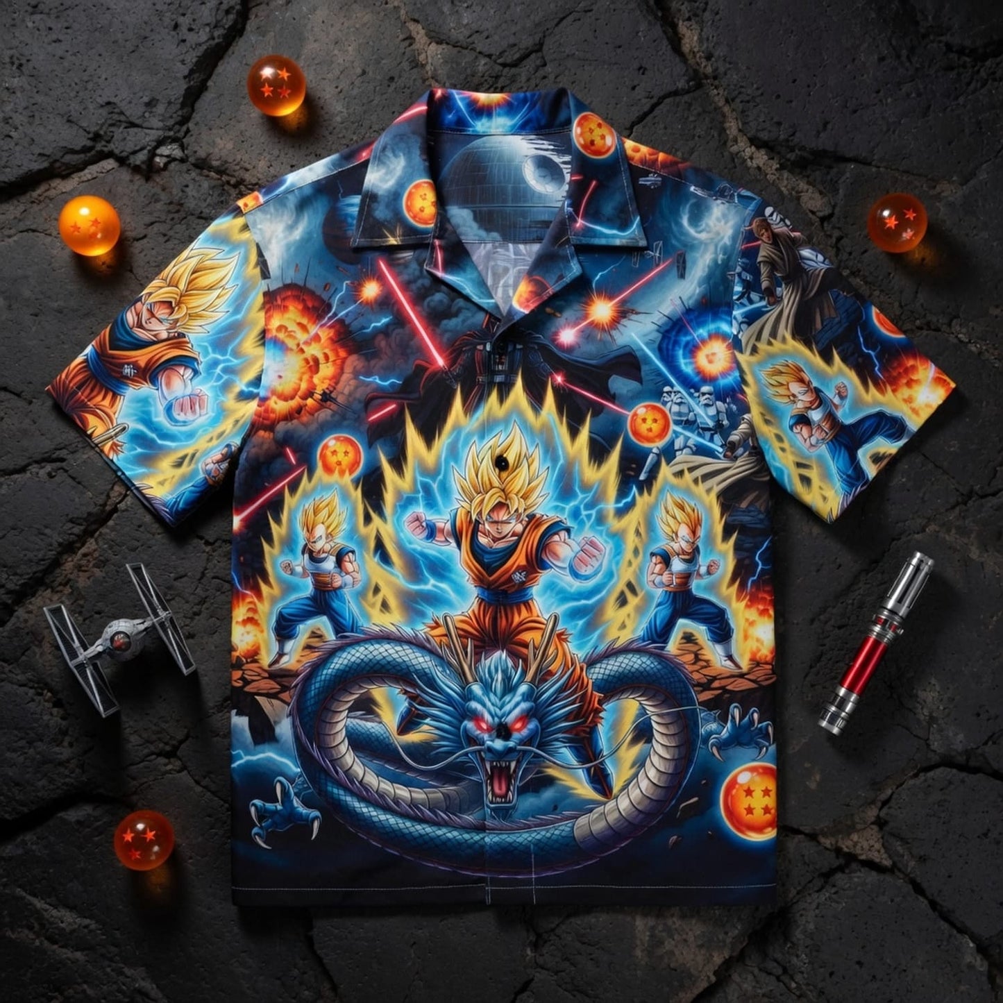 Anime Warrior Galactic Battle Hawaiian Shirt - HWB9PJOGV