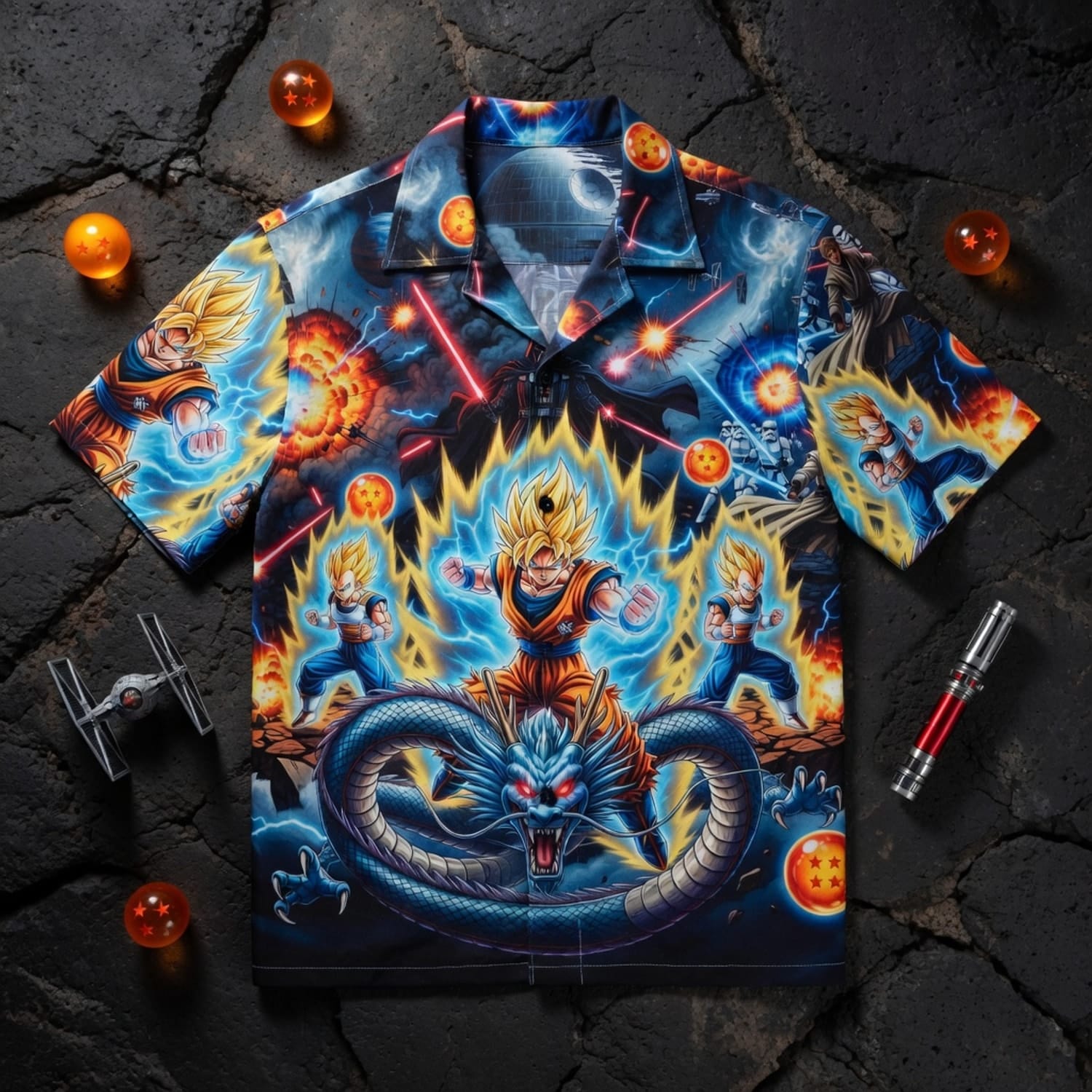 Anime Warrior Galactic Battle Hawaiian Shirt - HWB9PJOGV
