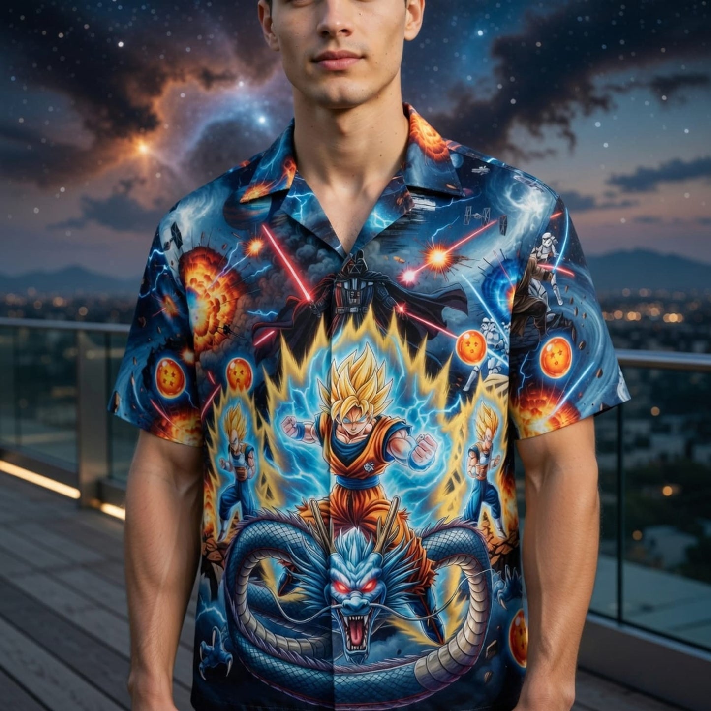 Anime Warrior Galactic Battle Hawaiian Shirt - HWB9PJOGV