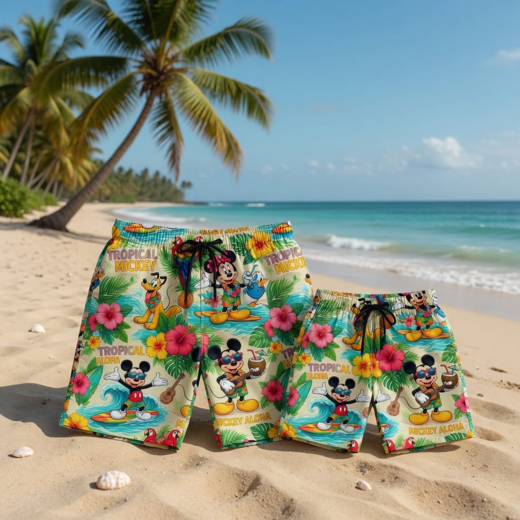 Mouse Aloha Hawaiian Outfit - Matching Couple Set - HWC46AR001
