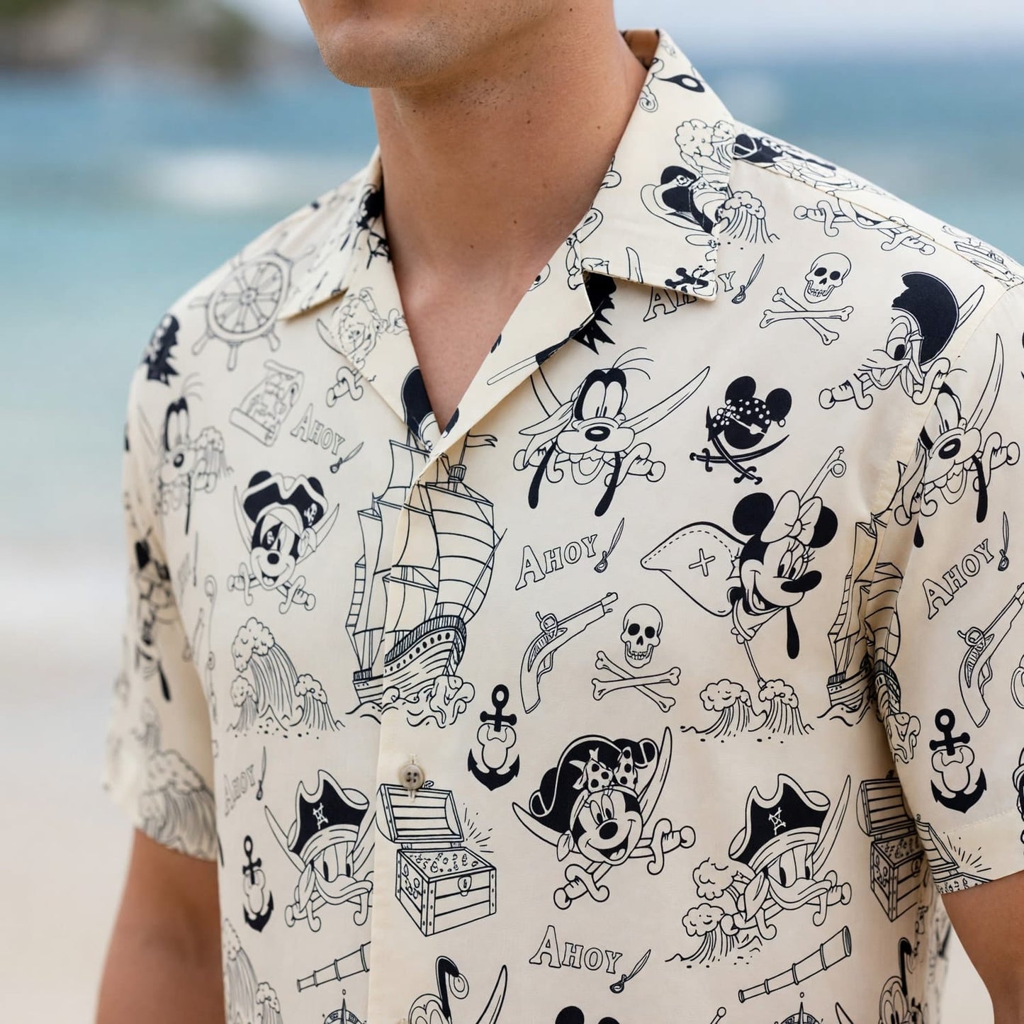 Pirate Mouse Hawaiian Shirt - Ahoy Cartoon Beach Apparel - HWCZTJZGF