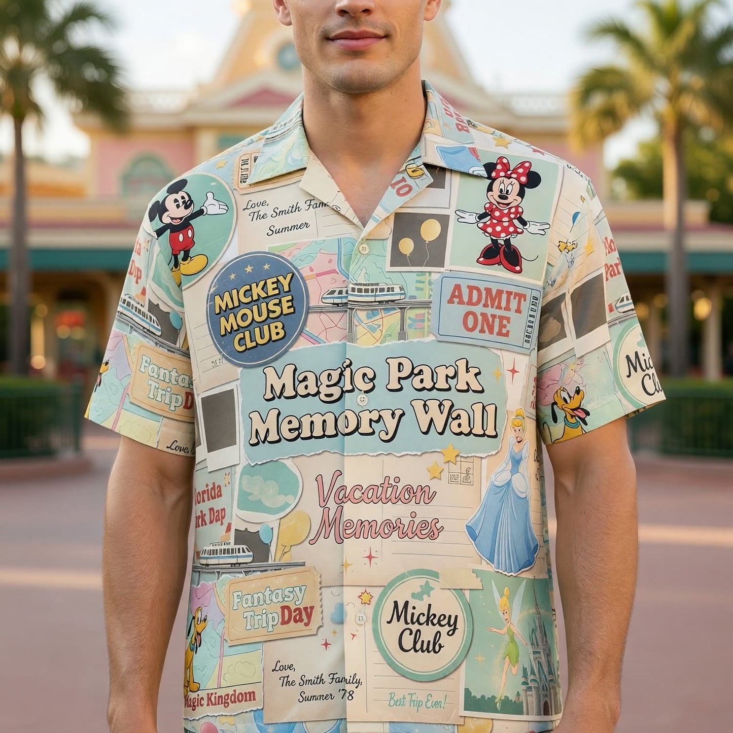 Theme Park Vacation Hawaiian Shirt - Castle Park Memory Collage - HWDZWCKOY