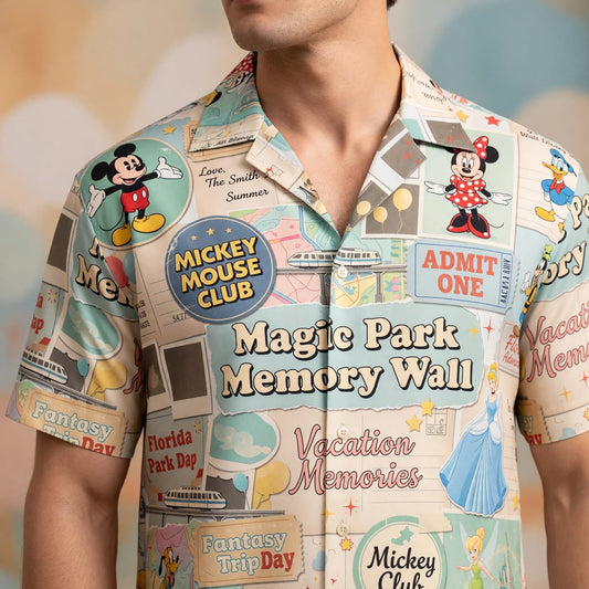 Theme Park Vacation Hawaiian Shirt - Castle Park Memory Collage - HWDZWCKOY