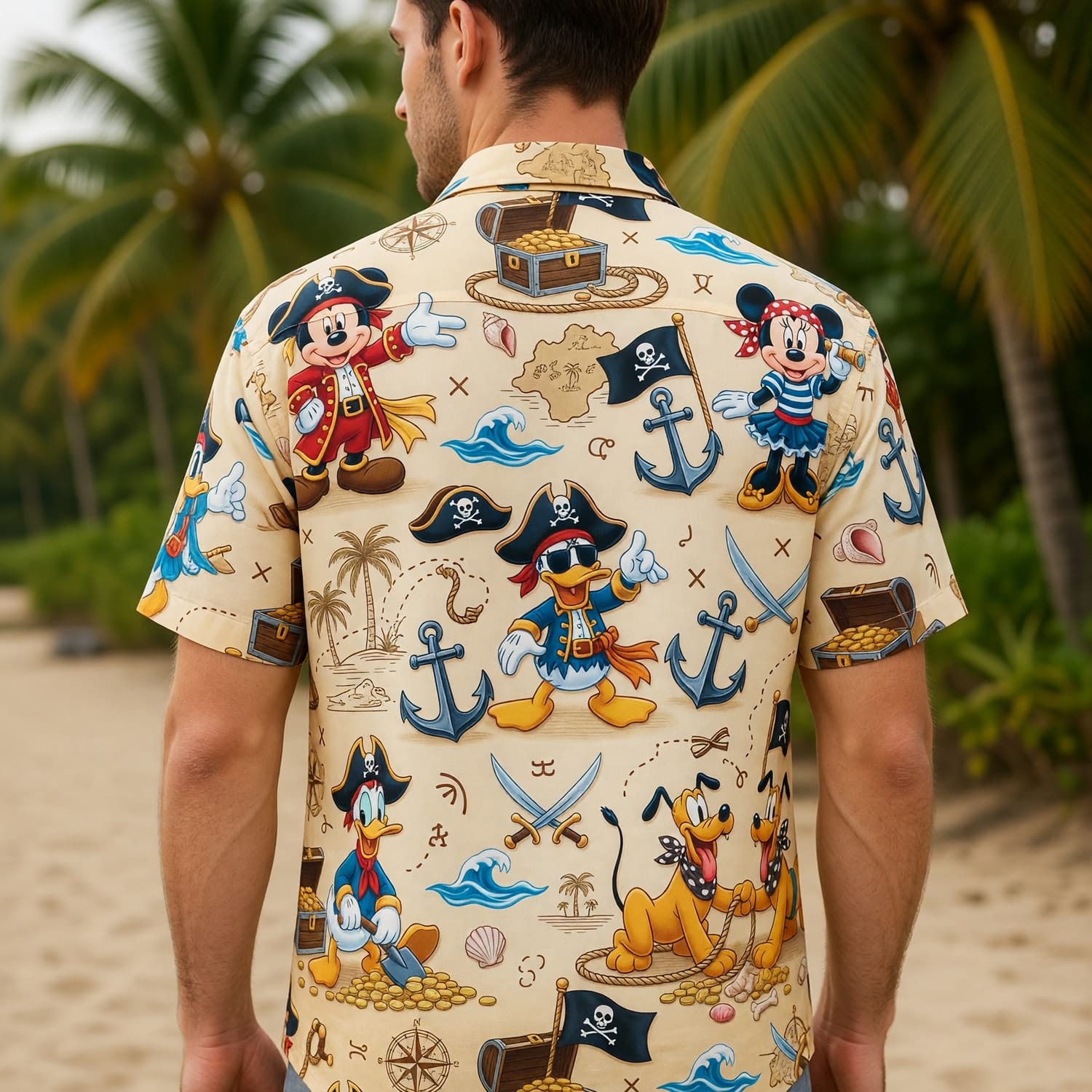 Pirate Mouse Hawaiian Shirt - Cartoon Tropical Apparel - HWF5YHLEA