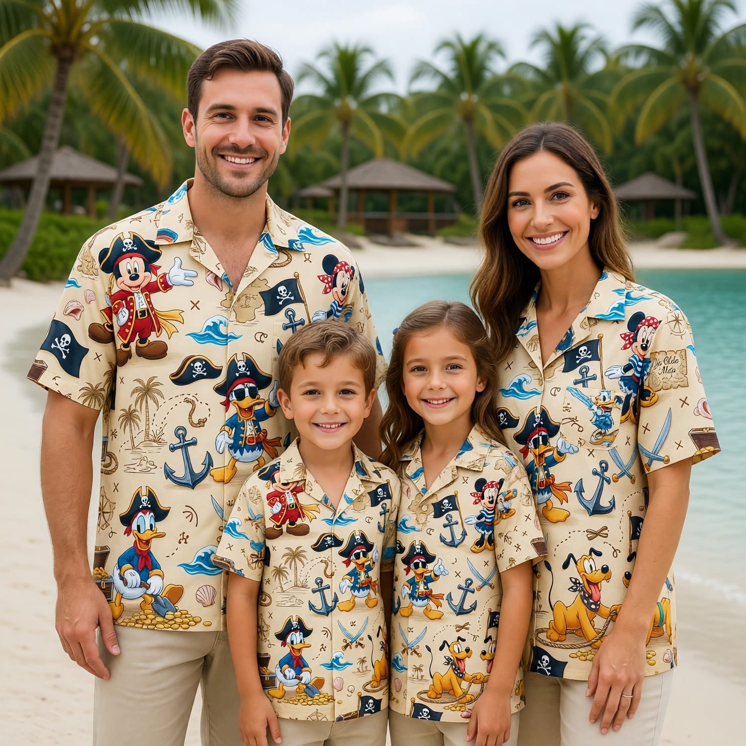 Pirate Mouse Hawaiian Shirt - Cartoon Tropical Apparel - HWF5YHLEA