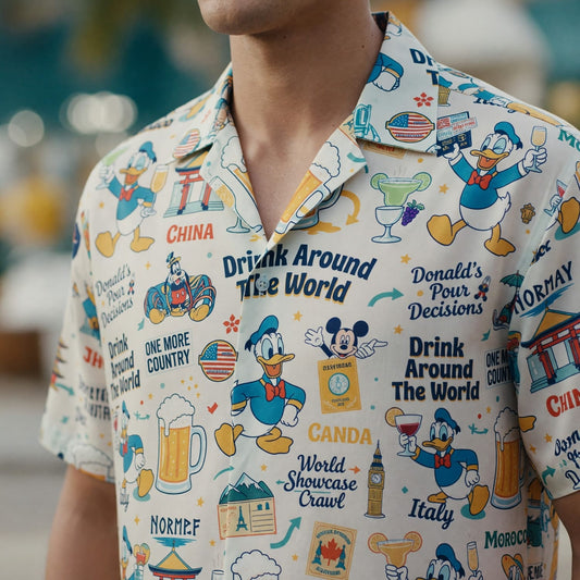 World Park Drink Around The World Hawaiian Shirt - Duck - HWGGSNVEZ