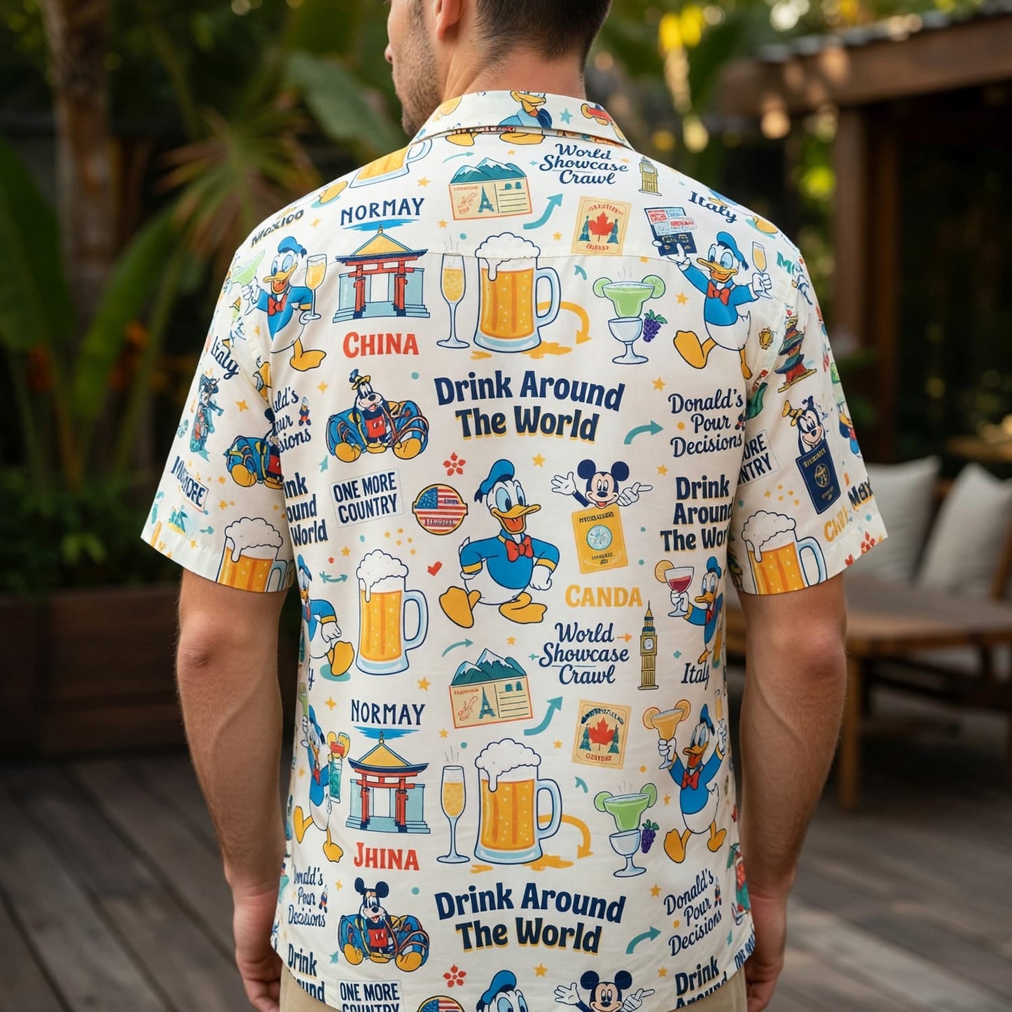 World Park Drink Around The World Hawaiian Shirt - Duck - HWGGSNVEZ