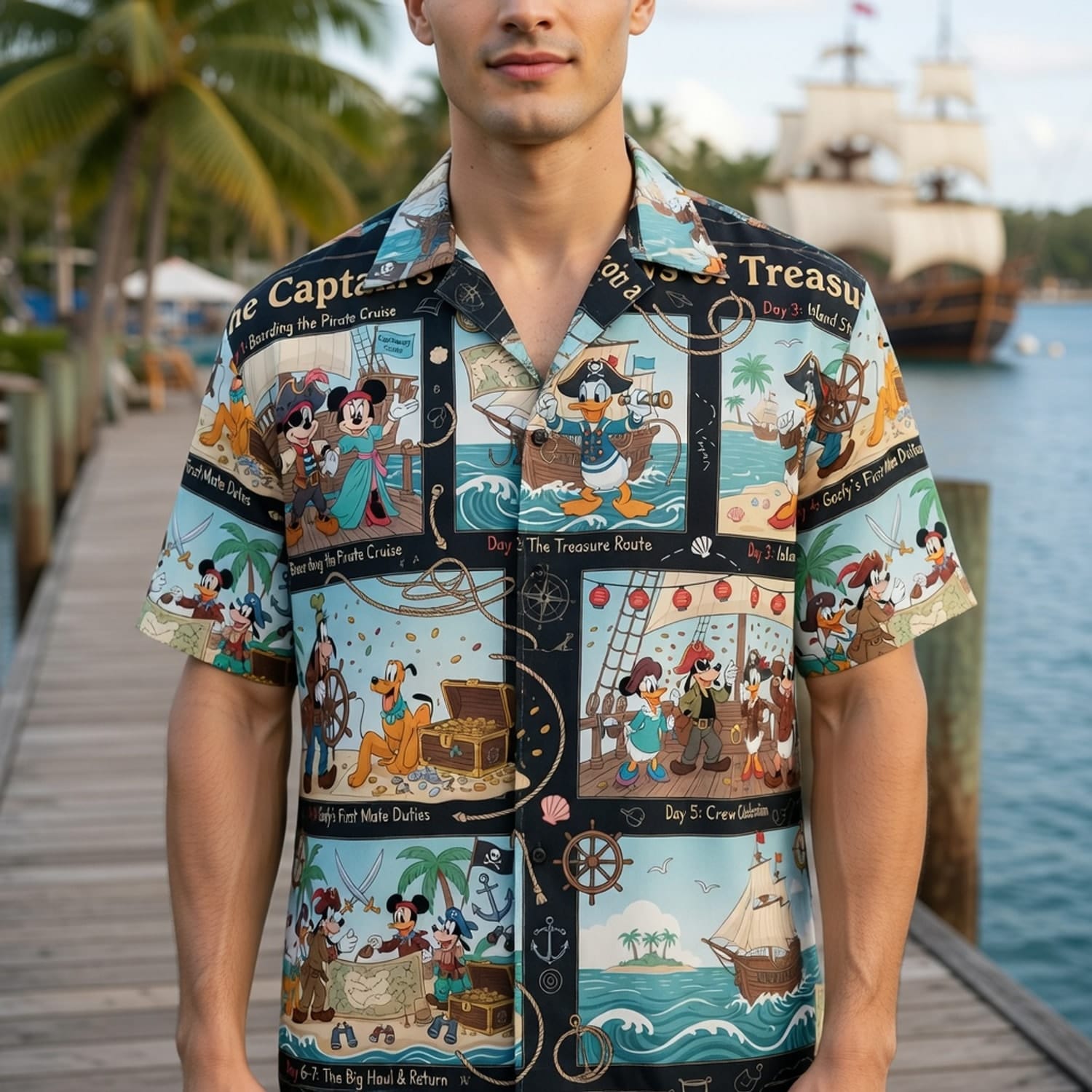 Pirate Cruise Hawaiian Shirt - Mouse Treasure Adventure - HWH4KIT1P