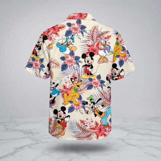 Cartoon Tropical Mouse and Friends Premium Hawaiian Shirt - HWHPKH4001