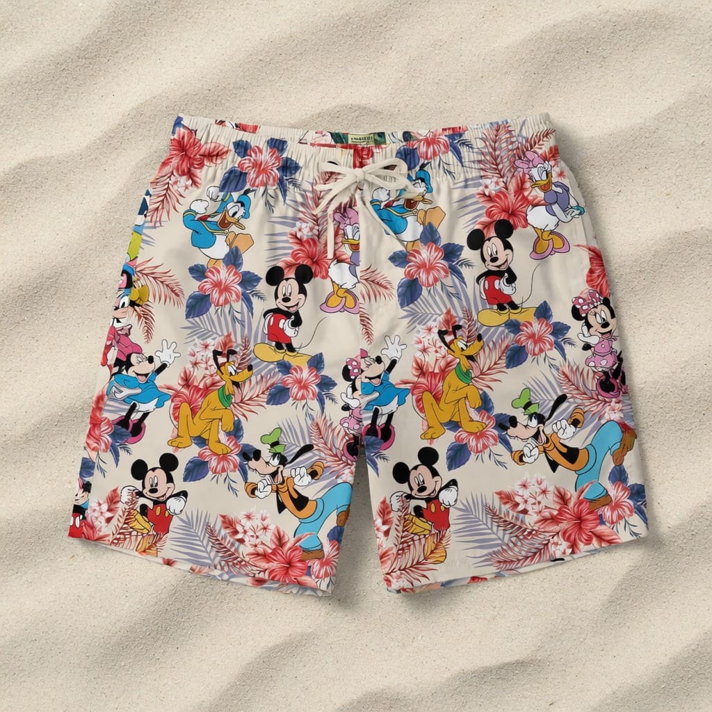 Cartoon Tropical Mouse and Friends Premium Hawaiian Shirt - HWHPKH4001