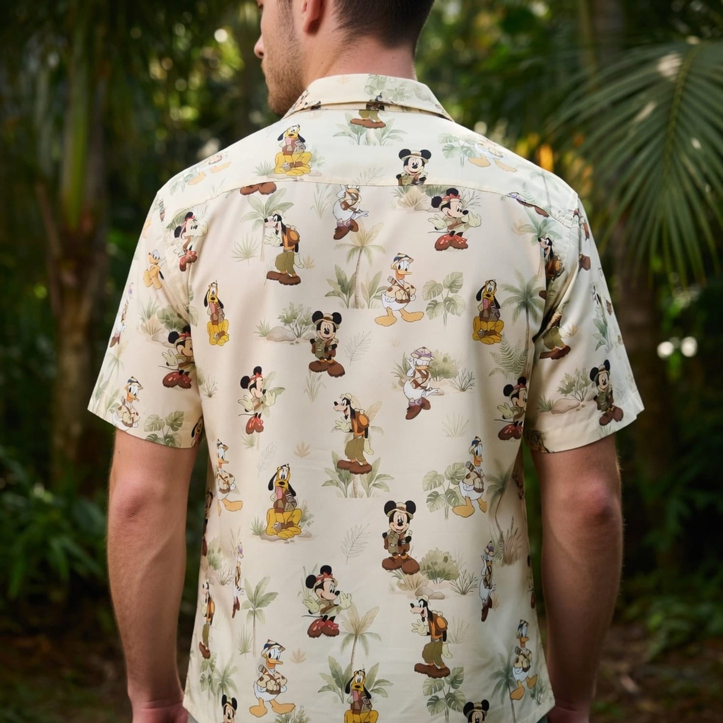 Safari Mouse Hawaiian Shirt - Tropical Jungle Explorer Print - HWI7676UI