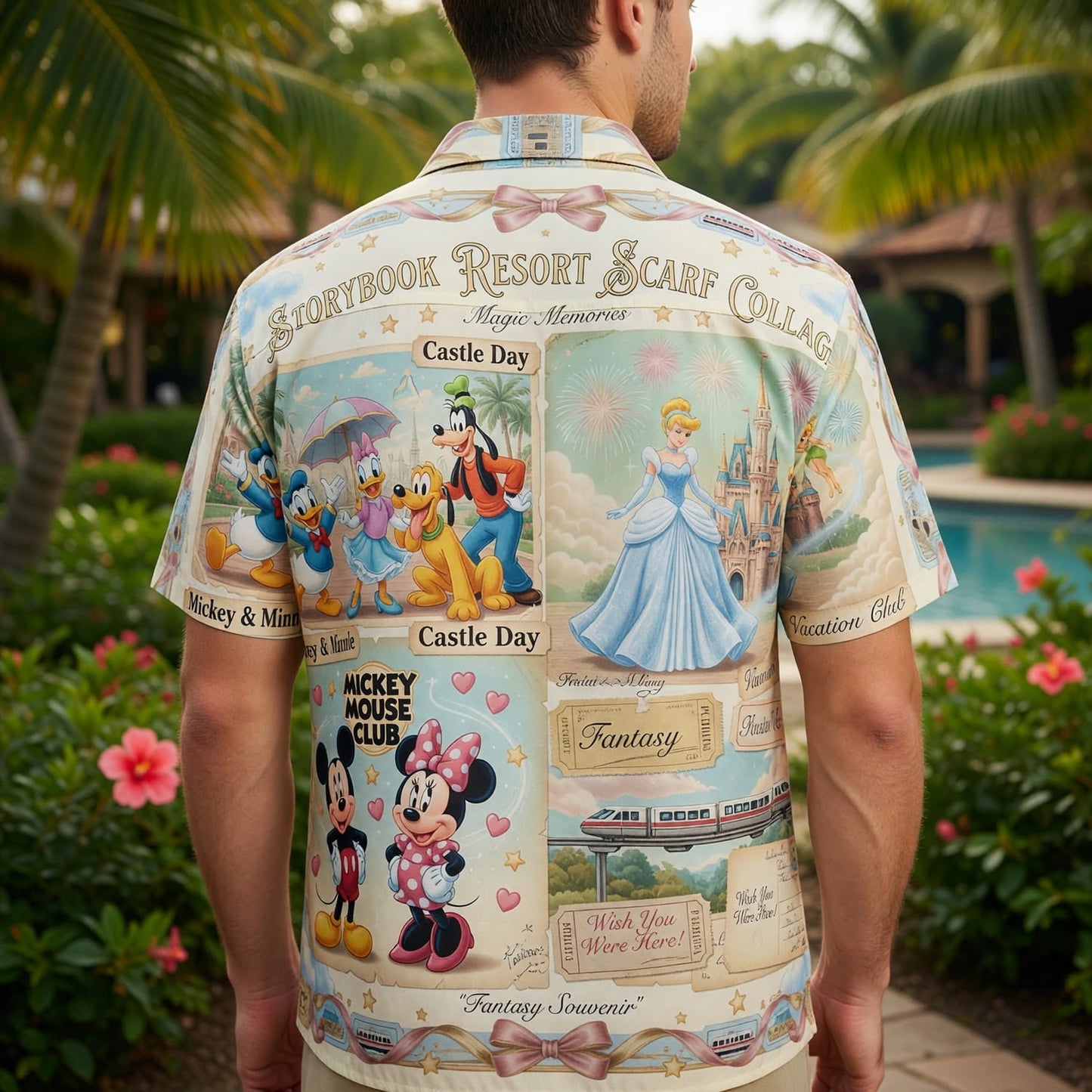 Theme Park Vacation Hawaiian Shirt - Mouse Castle Collage - HWIXODYYE