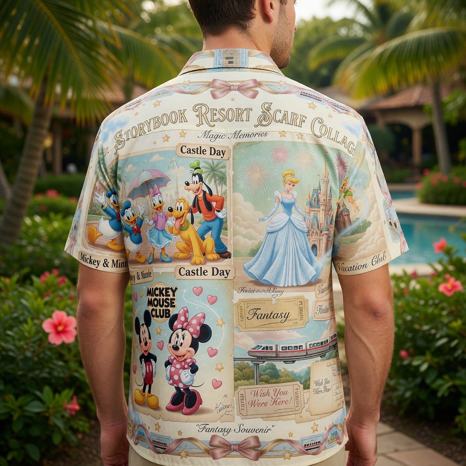Theme Park Vacation Hawaiian Shirt - Mouse Castle Collage - HWIXODYYE