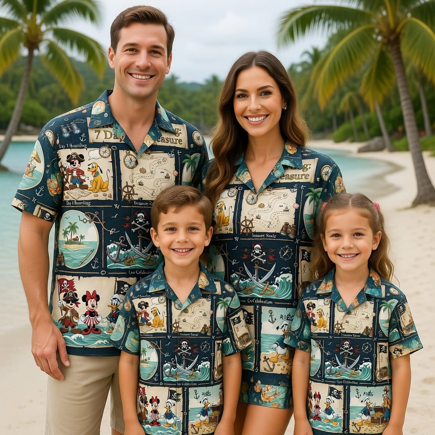 Pirate Crew Hawaiian Shirt - Mouse Treasure Adventure - HWK7C7H1W