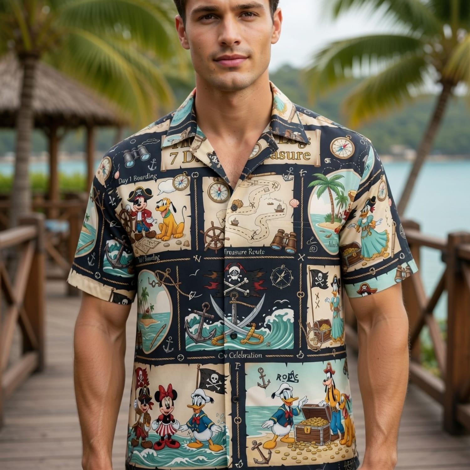 Pirate Crew Hawaiian Shirt - Mouse Treasure Adventure - HWK7C7H1W