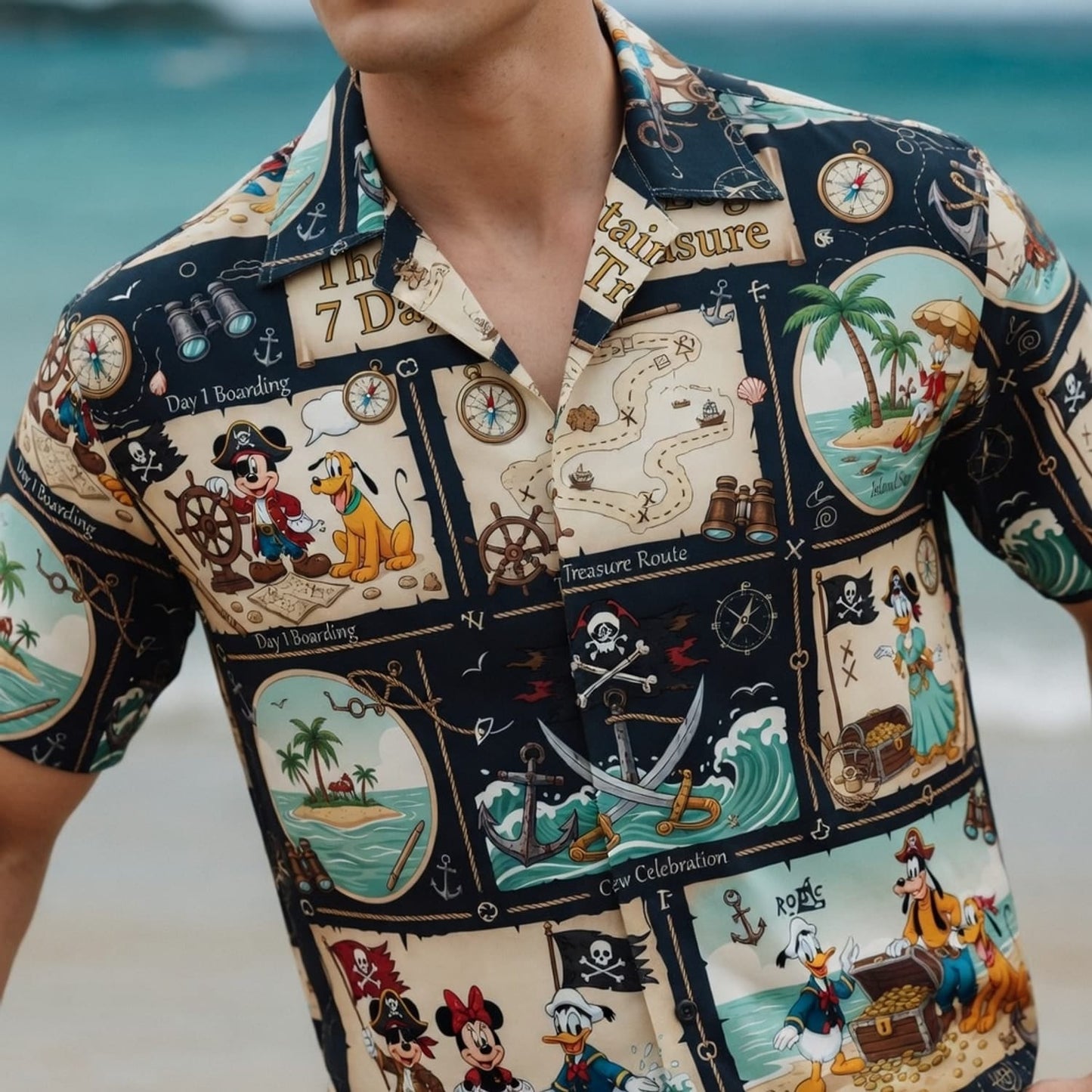 Pirate Crew Hawaiian Shirt - Mouse Treasure Adventure - HWK7C7H1W