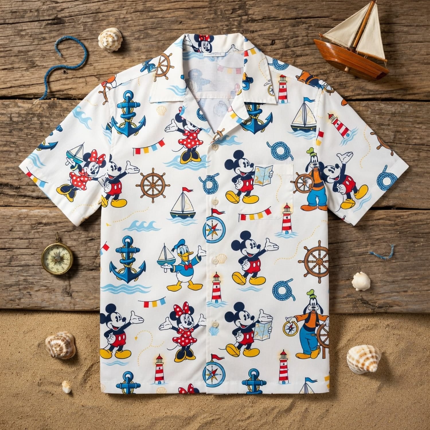 Mouse Nautical Adventure Hawaiian Shirt - HWKBHTQLM